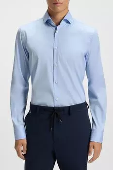 Рубашка хлопковая облегающего кроя BOSS