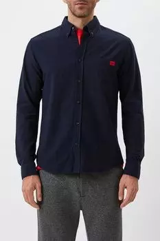 Рубашка хлопковая облегающего кроя HUGO