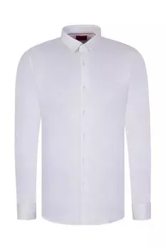 Рубашка хлопковая облегающего кроя HUGO