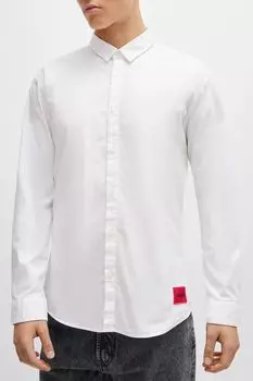 Рубашка хлопковая облегающего кроя HUGO