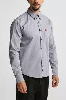 Рубашка хлопковая облегающего кроя HUGO