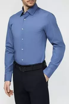 Рубашка хлопковая приталенного кроя BOSS