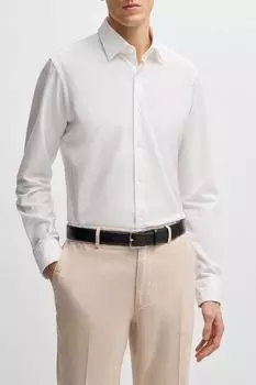 Рубашка хлопковая прямого кроя BOSS