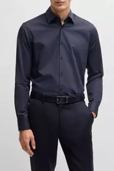 Рубашка хлопковая прямого кроя BOSS