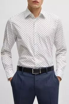 Рубашка хлопковая прямого кроя BOSS