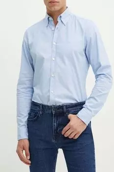 Рубашка хлопковая прямого кроя BOSS