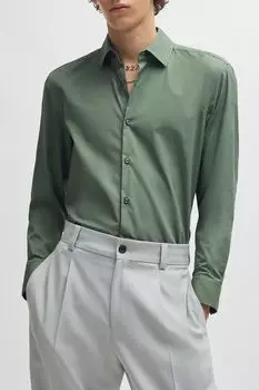 Рубашка хлопковая прямого кроя HUGO