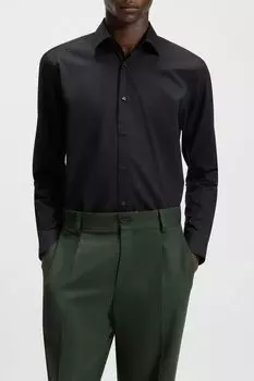 Рубашка хлопковая прямого кроя HUGO