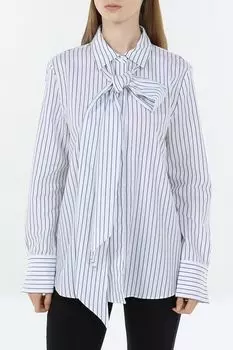 Рубашка хлопковая с бантом в полоску HUGO