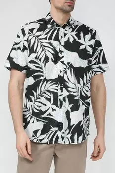 Рубашка хлопковая с цветочным принтом LERROS