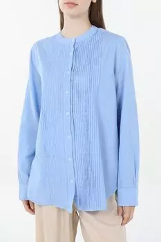 Рубашка хлопковая с драпировкой Piombo