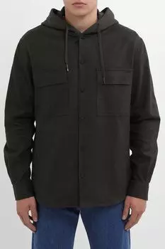 Рубашка хлопковая с капюшоном и карманами Antony Morato