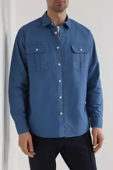 Рубашка хлопковая с карманами Piombo