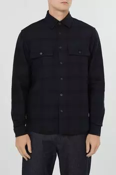 Рубашка хлопковая с карманами в клетку BOSS