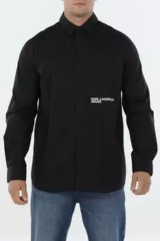 Рубашка хлопковая с карманом Karl Lagerfeld Jeans