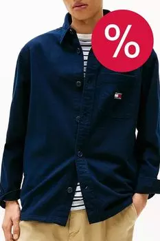 Рубашка хлопковая с карманом Tommy Jeans