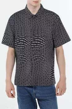 Рубашка хлопковая с коротким рукавом Calvin Klein Jeans