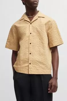 Рубашка хлопковая с коротким рукавом HUGO