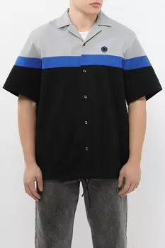 Рубашка хлопковая с коротким рукавом HUGO BLUE