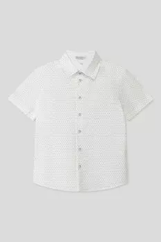 Рубашка хлопковая с коротким рукавом и принтом Choupette