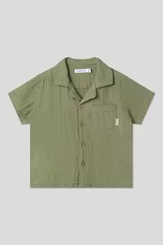 Рубашка хлопковая с коротким рукавом Mayoral