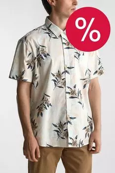 Рубашка хлопковая с коротким рукавом с принтом Blend