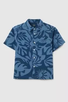 Рубашка хлопковая с коротким рукавом с принтом OVS