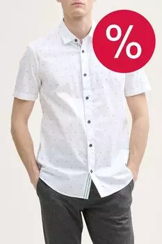 Рубашка хлопковая с коротким рукавом TOM TAILOR