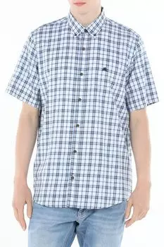 Рубашка хлопковая с коротким рукавом в клетку LERROS