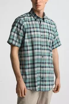 Рубашка хлопковая с коротким рукавом в клетку LERROS