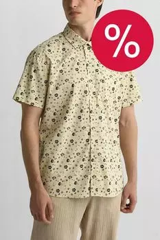 Рубашка хлопковая с коротким рукавом в полоску Blend