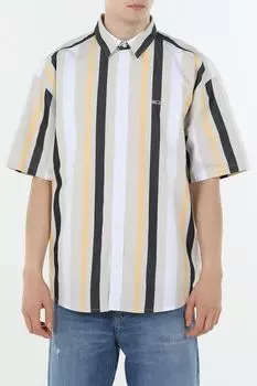 Рубашка хлопковая с коротким рукавом в полоску Tommy Jeans