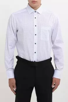 Рубашка хлопковая с мелким принтом Olymp