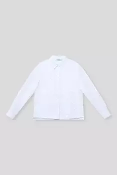 Рубашка хлопковая с мелким принтом Silver Spoon