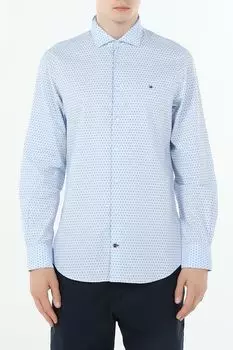 Рубашка хлопковая с мелким принтом Tommy Hilfiger