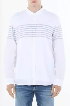 Рубашка хлопковая с полосками Loft