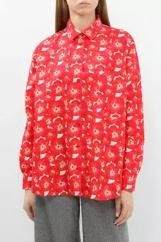 Рубашка хлопковая с принтом BELUCCI