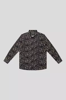 Рубашка хлопковая с принтом Bugatti