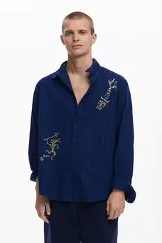 Рубашка хлопковая с принтом Desigual