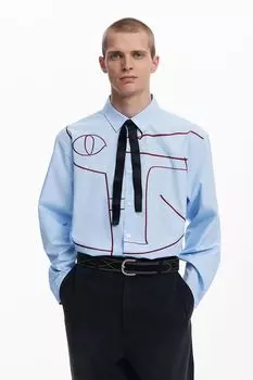 Рубашка хлопковая с принтом Desigual