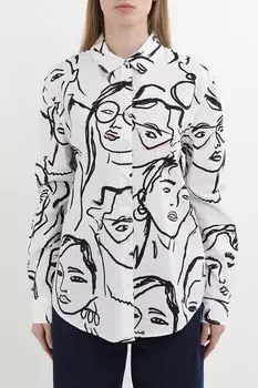 Рубашка хлопковая с принтом Desigual