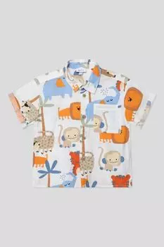 Рубашка хлопковая с принтом Fagottino