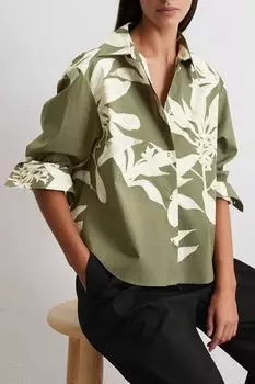 Рубашка хлопковая с принтом Marc O'Polo