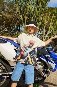 Рубашка хлопковая с принтом Molo