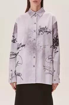 Рубашка хлопковая с принтом Na Rayone EVE&ESTHER