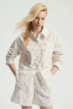 Рубашка хлопковая с принтом Nume