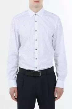 Рубашка хлопковая с принтом Olymp