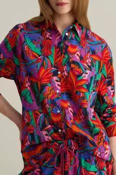 Рубашка хлопковая с принтом Piombo