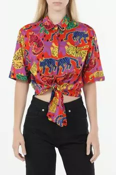 Рубашка хлопковая с принтом Piombo