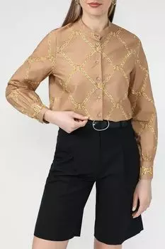 Рубашка хлопковая с принтом TWINSET